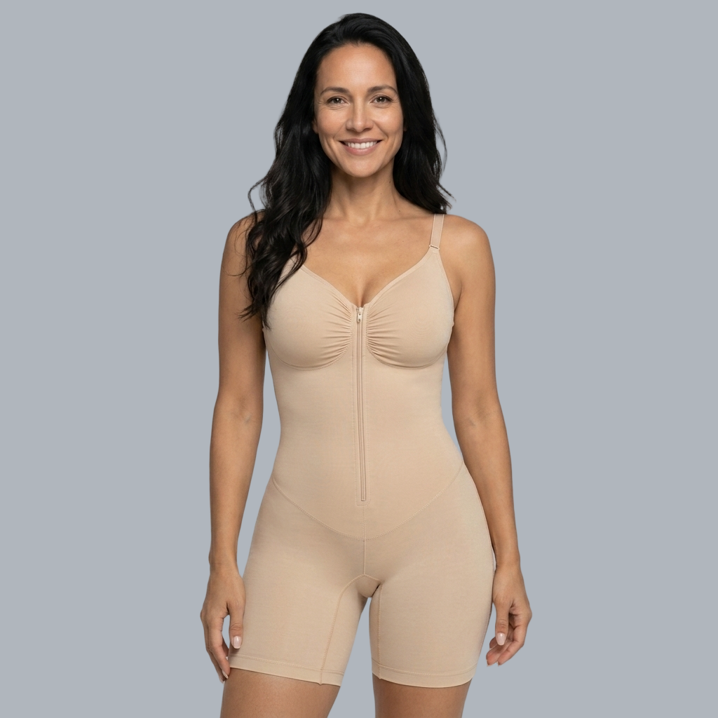 Sculpt & Smooth Zip-Up Tummy Control Bodysuit